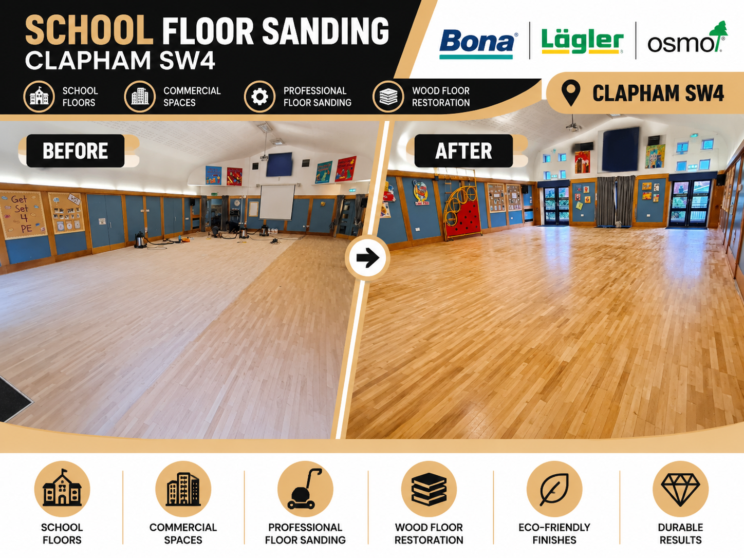 school-floor-sanding-clapham-sw4-before-after-restoration